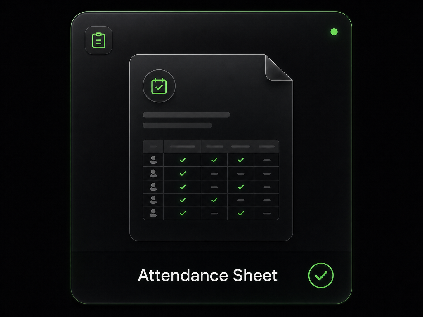 Attendance Sheet preview