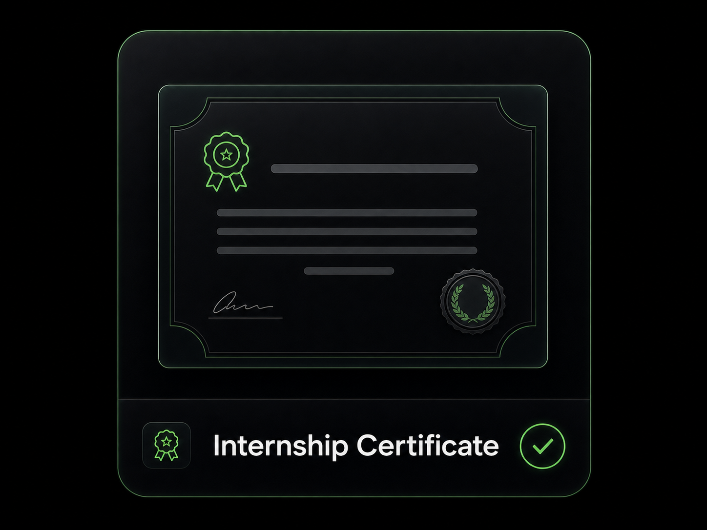 Internship Certificate preview