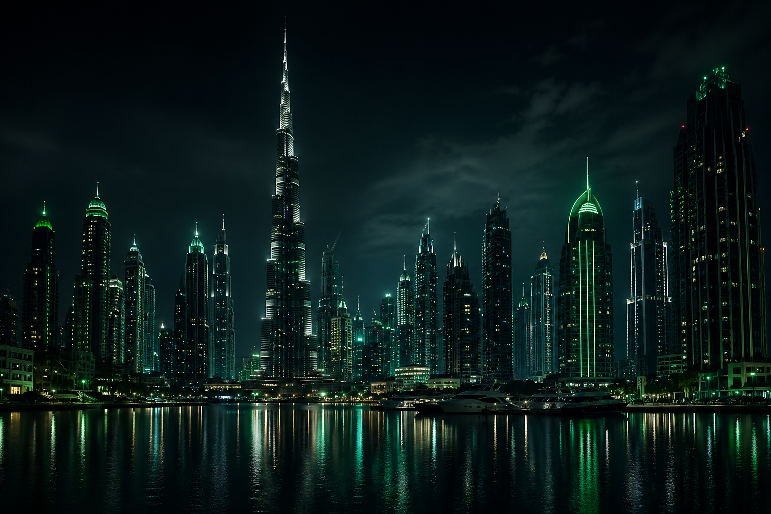 Dark Dubai skyline representing global UX leadership opportunities